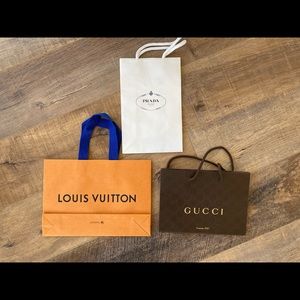 Louis Vuitton Gucci Prada Shopping Bags